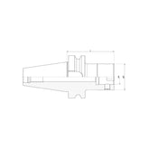 Boring Tool Holder  BT50-CK1-80~( BT50-CK7-350) - Makotools Industrial Supply Tools for Metal Cutting